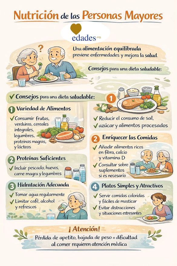 La nutrición de las personas mayores: claves para una vida sana y activa