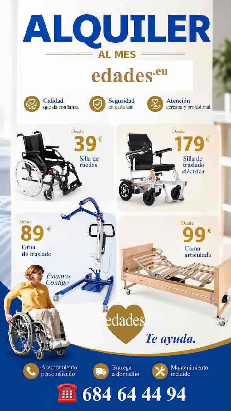 Alquiler de Sillas de ruedas eléctricas para personas mayores